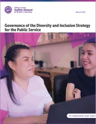 Report cover for "Governance of the Diversity and Inclusion Strategy for the Public Service" audit report